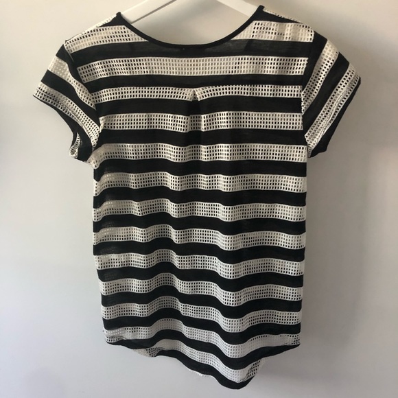 Converse black & white stripe short sleeve shirt - Picture 3 of 3